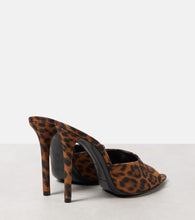 Saint Laurent Goldie 110 leopard-print mules