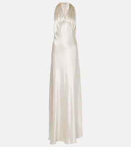 Saint Laurent Halterneck satin gown