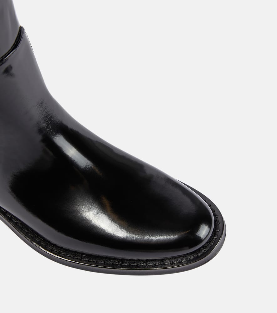 Saint Laurent Hunt leather knee-high boots