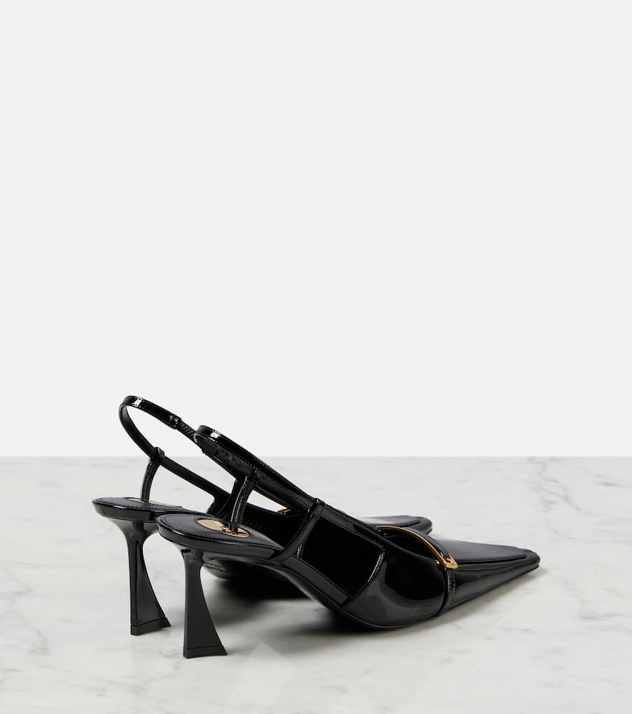 Saint Laurent Jacqueline patent leather slingback pumps