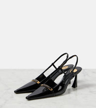 Saint Laurent Jacqueline patent leather slingback pumps
