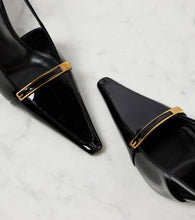 Saint Laurent Jacqueline patent leather slingback pumps