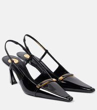 Saint Laurent Jacqueline patent leather slingback pumps