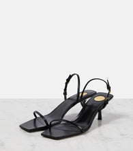 Saint Laurent Jaspe leather sandals