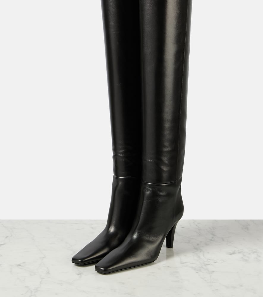 Saint Laurent Jill 75 leather over-the-knee boots