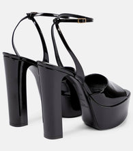 Saint Laurent Jodie 145 patent leather platform sandals