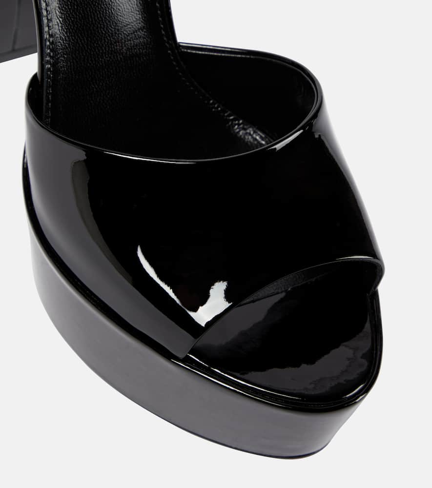 Saint Laurent Jodie 145 patent leather platform sandals