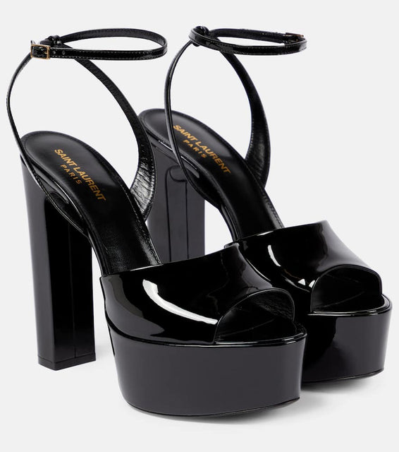 Saint Laurent Jodie 145 patent leather platform sandals