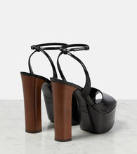 Saint Laurent Jodie 95 leather platform sandals