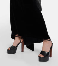 Saint Laurent Jodie 95 leather platform sandals