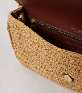 Saint Laurent Kate 99 raffia shoulder bag