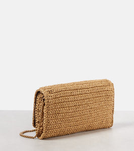 Saint Laurent Kate 99 raffia shoulder bag