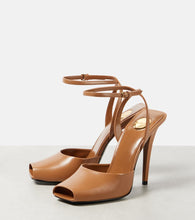Saint Laurent La Scandale 110 leather sandals