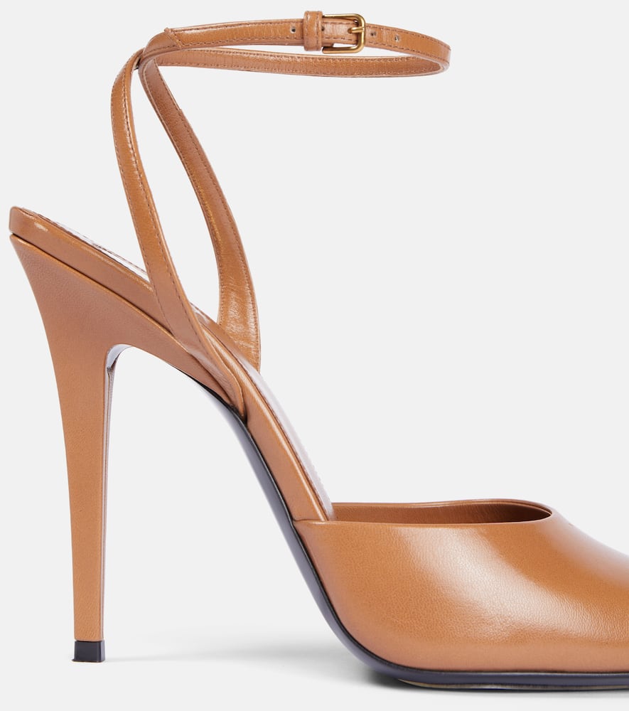 Saint Laurent La Scandale 110 leather sandals