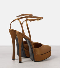 Saint Laurent La Scandale 135 satin cr√É¬™pe platform sandals