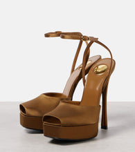 Saint Laurent La Scandale 135 satin cr√É¬™pe platform sandals