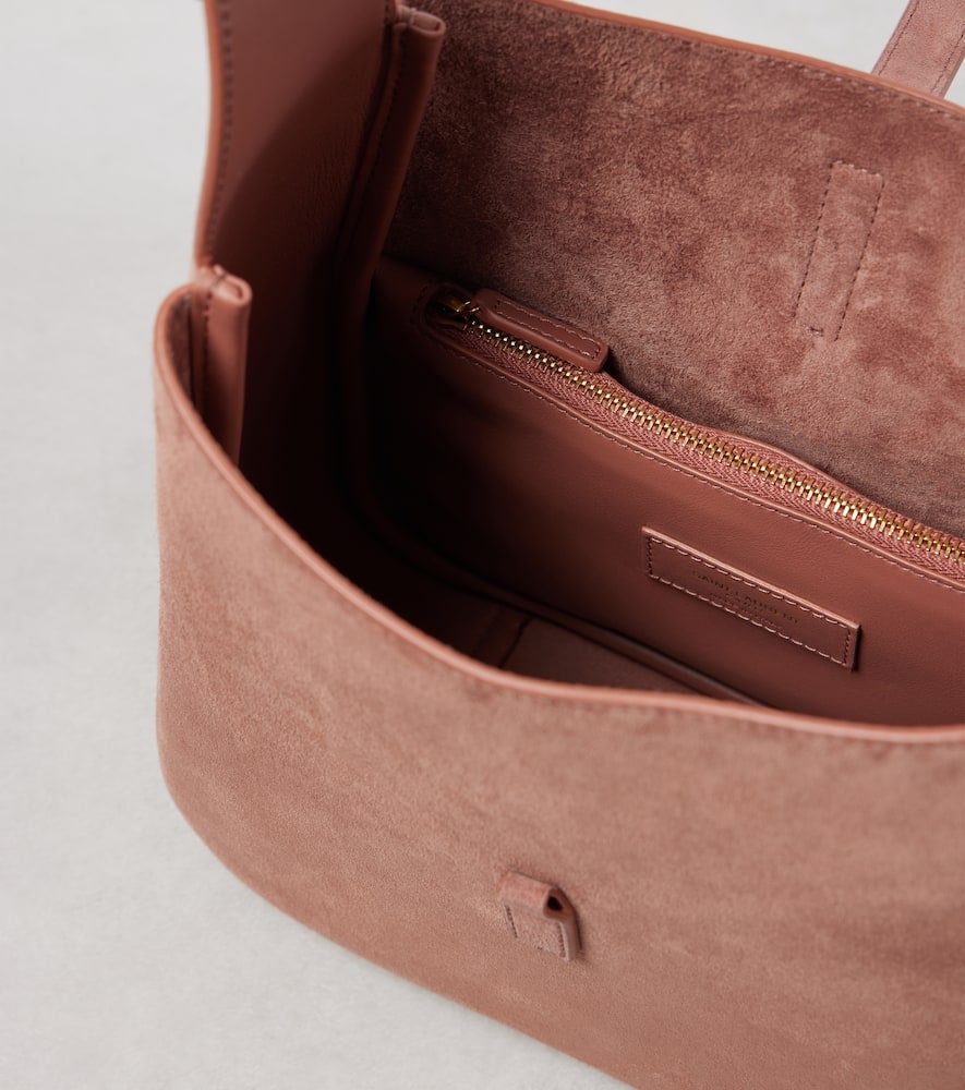 Saint Laurent Le 5 √É¬† 7 Supple Small suede shoulder bag