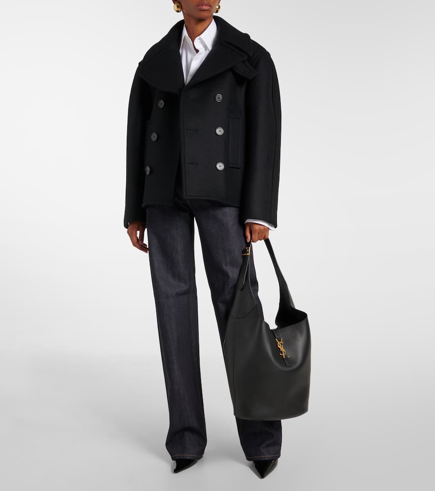 Saint Laurent Le 5 √É¬† 7 grained leather shoulder bag