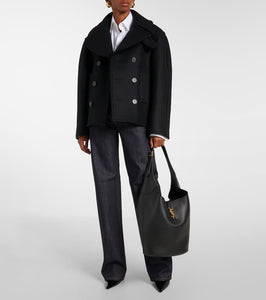 Saint Laurent Le 5 √É¬† 7 grained leather shoulder bag