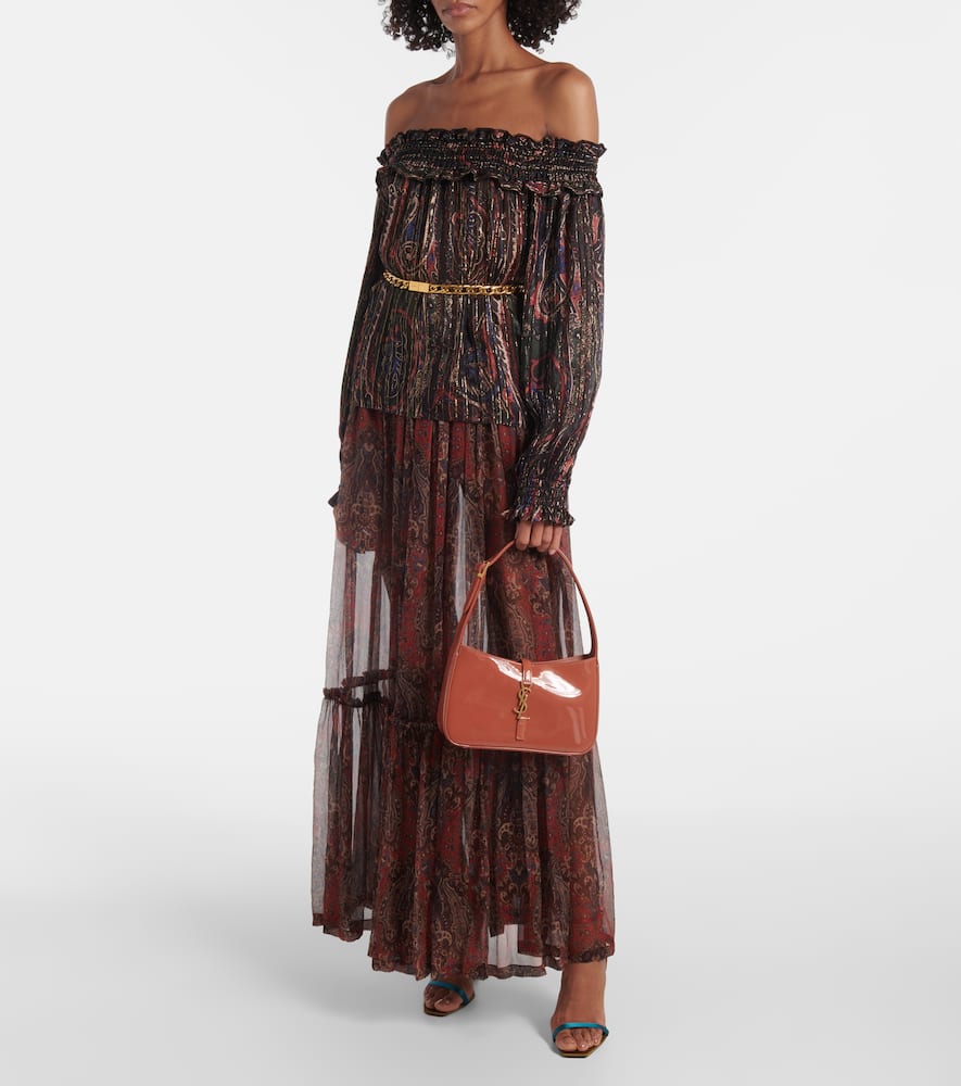 Saint Laurent Le 5 √É¬† 7 patent leather shoulder bag