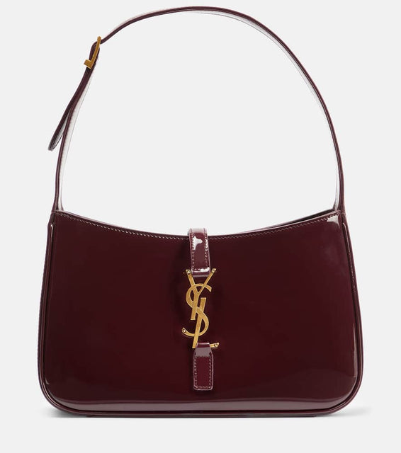 Saint Laurent Le 5 √É¬† 7 patent leather shoulder bag. Shop Saint Laurent Shoulder Bags for women now.