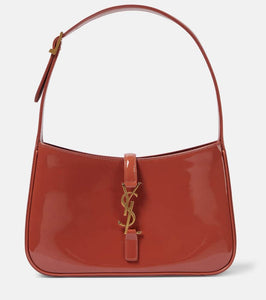 Saint Laurent Le 5 √É¬† 7 patent leather shoulder bag. Shop Saint Laurent Shoulder Bags for women now.