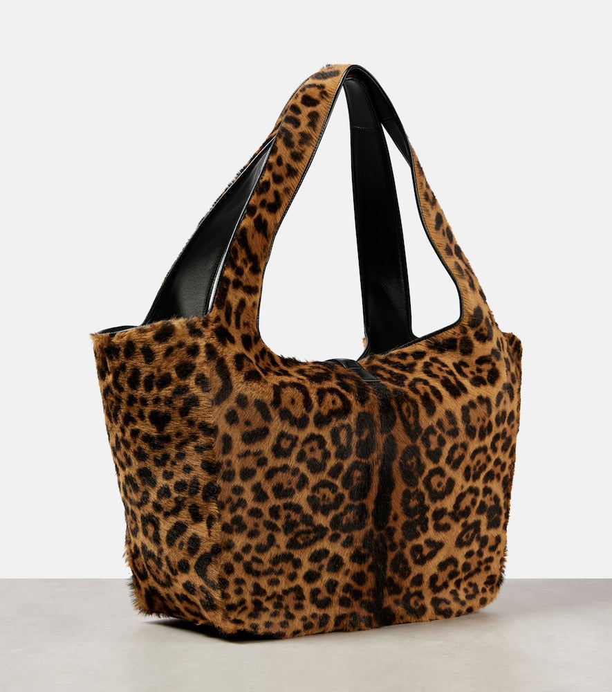 Saint Laurent Le 5 √É¬Ä 7 Bea leopard-print shoulder bag