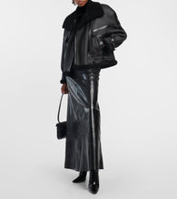 Saint Laurent Leather and shearling jacket