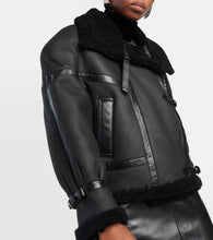 Saint Laurent Leather and shearling jacket