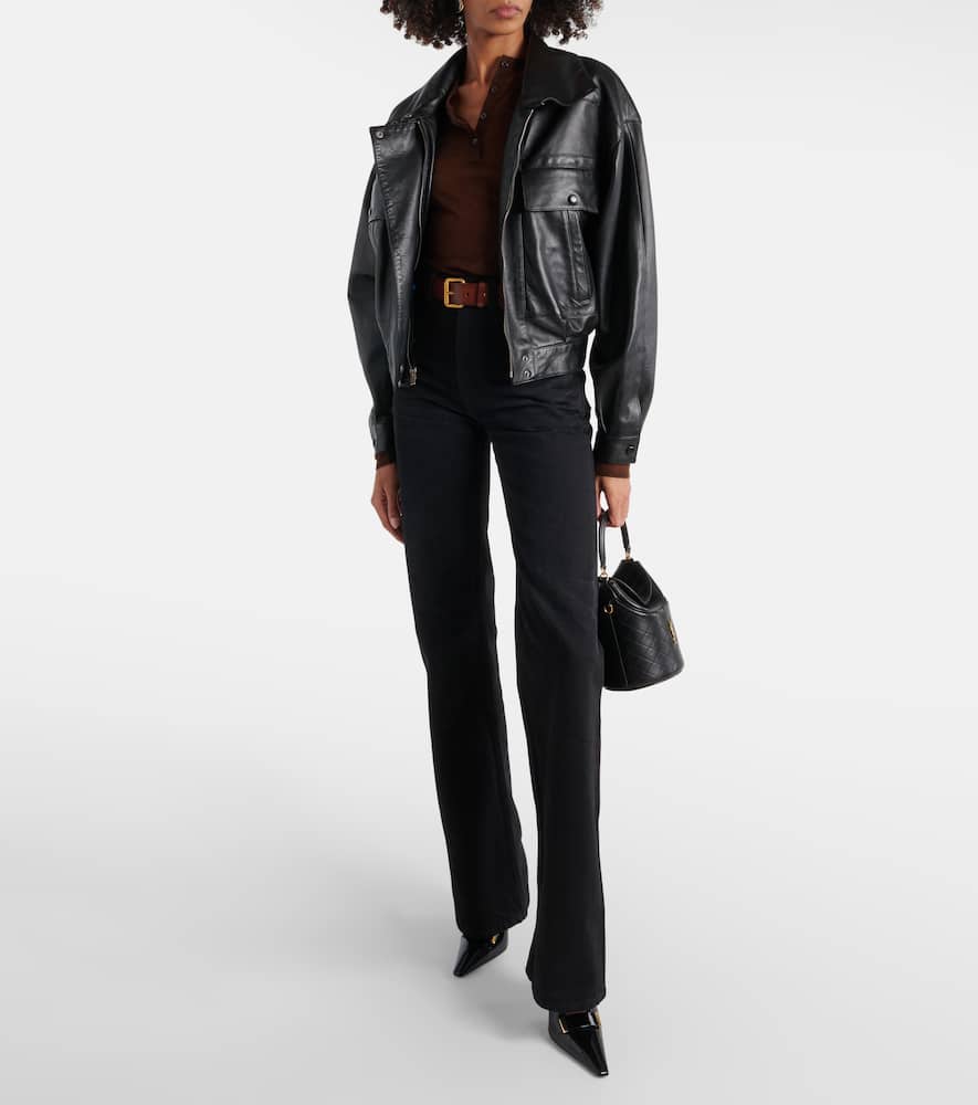 Saint Laurent Leather bomber jacket