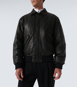 Saint Laurent Leather bomber jacket