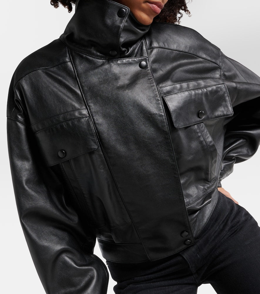 Saint Laurent Leather bomber jacket