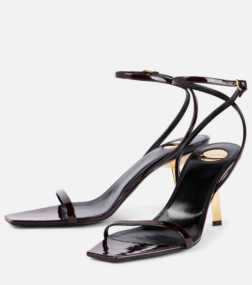 Saint Laurent Lee 75 patent leather sandals