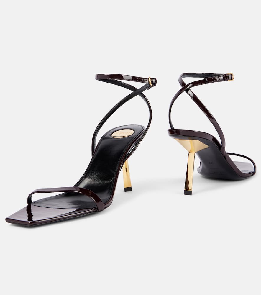 Saint Laurent Lee 75 patent leather sandals