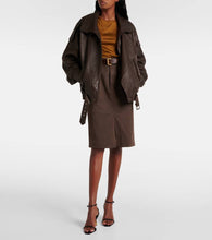 Saint Laurent Lee 75 polished leather sandals