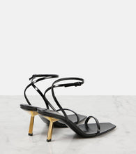 Saint Laurent Lee 75 polished leather sandals