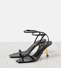 Saint Laurent Lee 75 polished leather sandals
