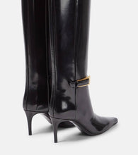Saint Laurent Lee glazed leather knee-high boots