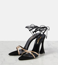 Saint Laurent Liza 110 cr√É¬™pe satin sandals