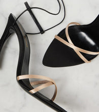 Saint Laurent Liza 110 cr√É¬™pe satin sandals