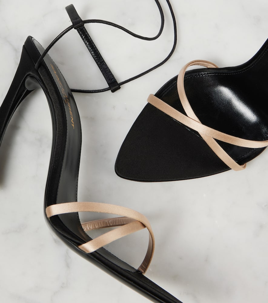Saint Laurent Liza 110 cr√É¬™pe satin sandals
