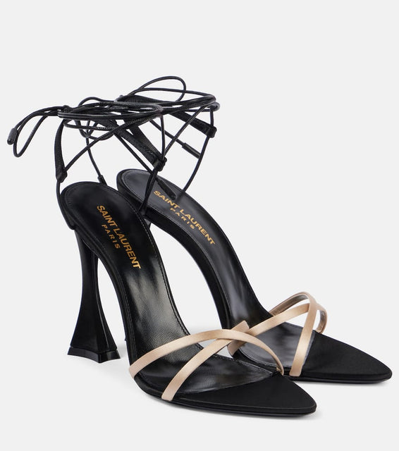 Saint Laurent Liza 110 cr√É¬™pe satin sandals