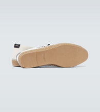 Saint Laurent Logo embroidered canvas espadrilles