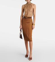 Saint Laurent Lola 90 draped jersey mules