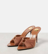 Saint Laurent Lola 90 draped jersey mules