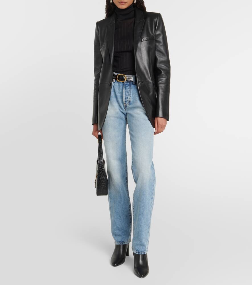 Saint Laurent Lou leather ankle boots