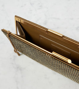 Saint Laurent Midnight Small crystal-embellished clutch