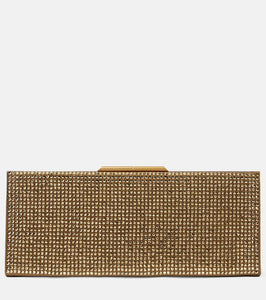 Saint Laurent Midnight Small crystal-embellished clutch. Shop Saint Laurent Clutches for women now.