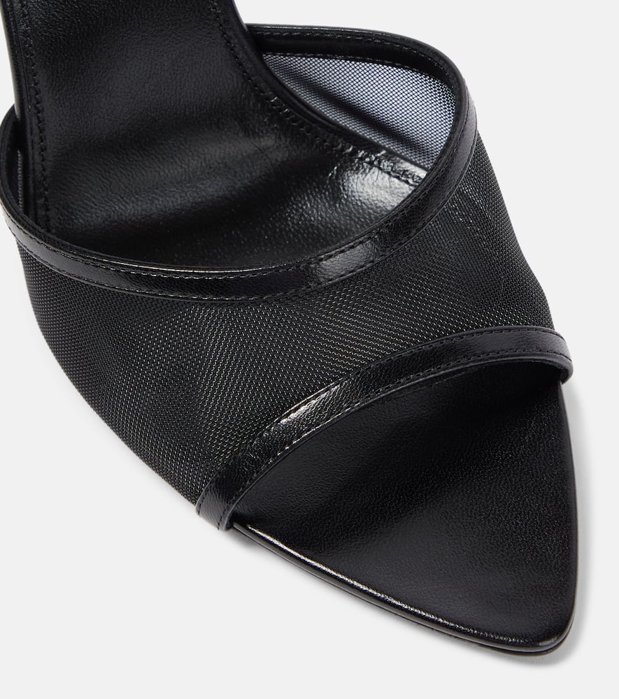 Saint Laurent Missy 110 leather-trimmed mesh sandals