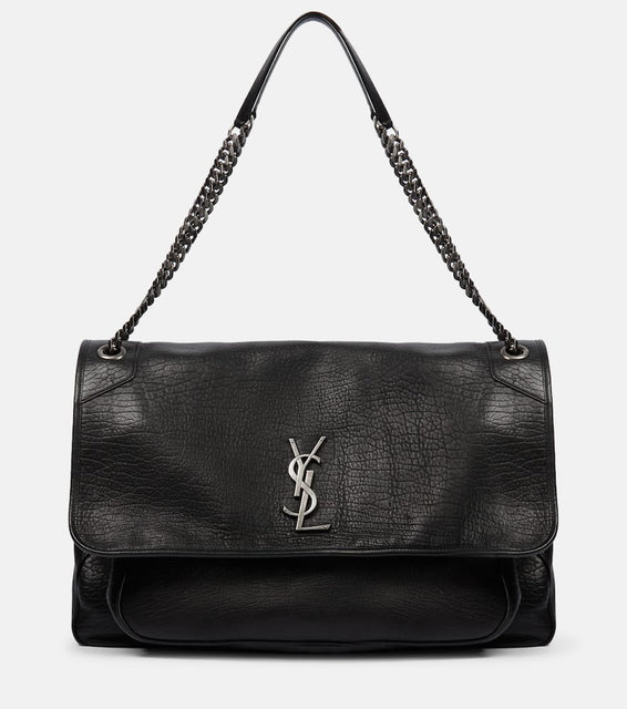 Saint Laurent Niki Jumbo leather shoulder bag. Shop Saint Laurent Shoulder Bags for women now.